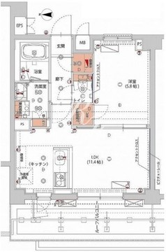 ハーモニーレジデンス神楽坂ヒルズセカンド 602 間取り図