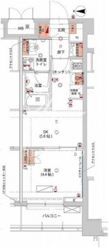 ハーモニーレジデンス神楽坂ヒルズセカンド 405 間取り図