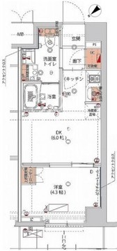 ハーモニーレジデンス神楽坂ヒルズセカンド 210 間取り図