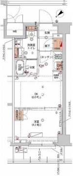 ハーモニーレジデンス神楽坂ヒルズセカンド 110 間取り図