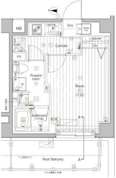 プレミアムキューブG北新宿DEUX 501 間取り図
