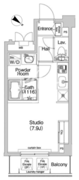 コンフォリア神楽坂 304 間取り図