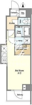 ジオエント山吹神楽坂 805 間取り図