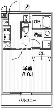 オルタナ北品川 203 間取り図