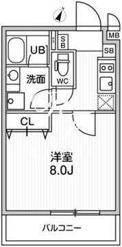 オルタナ北品川 204 間取り図