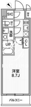 オルタナ北品川 804 間取り図