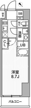 オルタナ北品川 403 間取り図