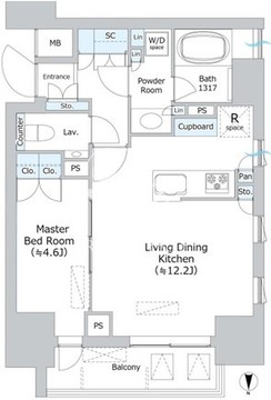パークホームズ本郷三丁目 201 間取り図