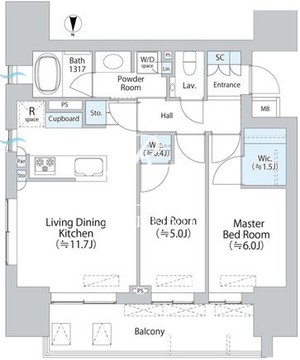 パークホームズ本郷三丁目 204 間取り図