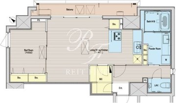 アマンＥ．Ｓ．Ｋ．青山 1101 間取り図
