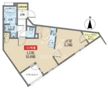 アズ大井町レジデンス 102 間取り図