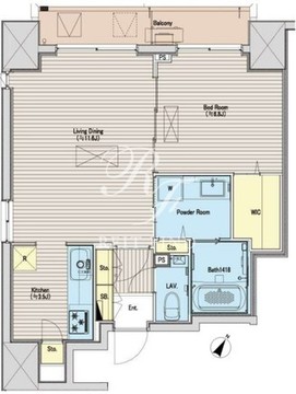 アマンＥ．Ｓ．Ｋ．青山 802 間取り図