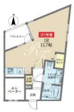 アズ大井町レジデンス 301 間取り図