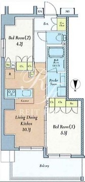 クレストコート西巣鴨 901 間取り図