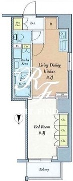 クレストコート西巣鴨 802 間取り図