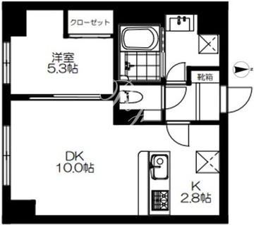 スクリブ千駄ケ谷 204 間取り図