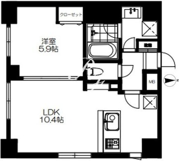 スクリブ千駄ケ谷 503 間取り図
