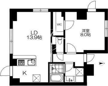 スクリブ千駄ケ谷 404 間取り図