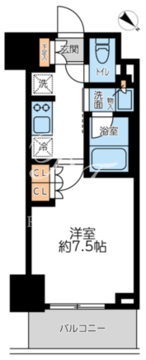 プライマル浅草言問通 307 間取り図