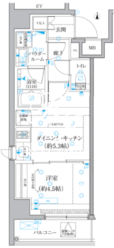 クオリタス住吉 701 間取り図