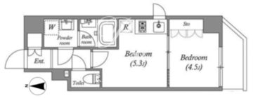 クオリタス住吉 901 間取り図