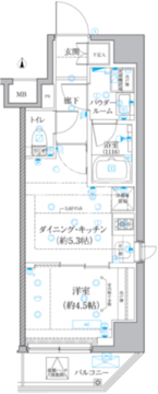 クオリタス住吉 202 間取り図