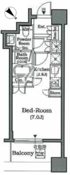 ホライズンプレイス赤坂 1006 間取り図