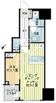 ライオンズミレス蔵前 806 間取り図