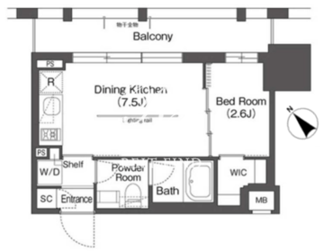BluRock後楽園 609 間取り図