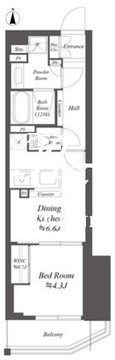 WORVE東京木場 1109 間取り図