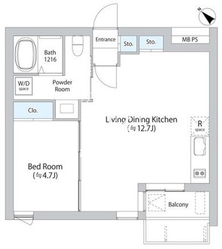 プリファード洗足 202 間取り図