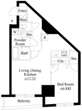 新宿セブン 401 間取り図