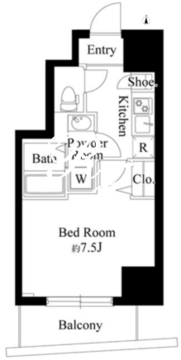 新宿セブン 1102 間取り図