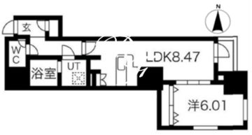 プレール・ドゥーク錦糸公園前 301 間取り図