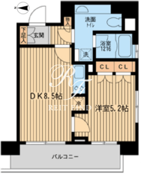 ラクラス田町 303 間取り図