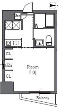 Totsu Residence Shiba 205 間取り図