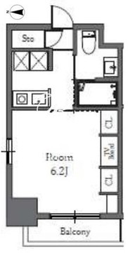 Totsu Residence Shiba 506 間取り図