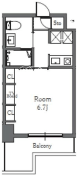 Totsu Residence Shiba 607 間取り図