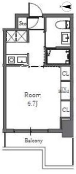 Totsu Residence Shiba 609 間取り図