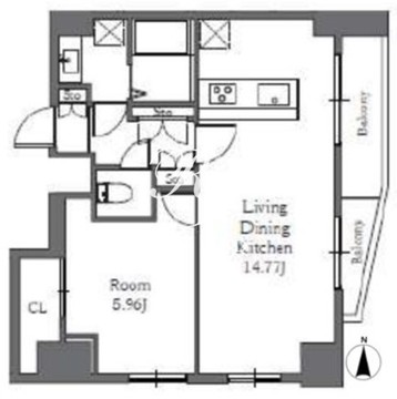 Totsu Residence Shiba 904 間取り図