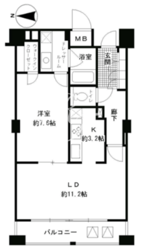 ガーネットコート四谷 1002 間取り図
