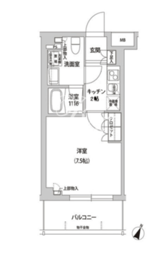 フレアージュ白金台 302 間取り図