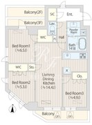 ファレール笹塚2 201 間取り図