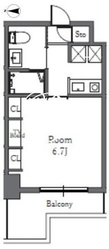 Totsu Residence Shiba 1107 間取り図