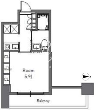 Totsu Residence Shiba 1201 間取り図