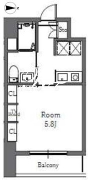 Totsu Residence Shiba 1303 間取り図