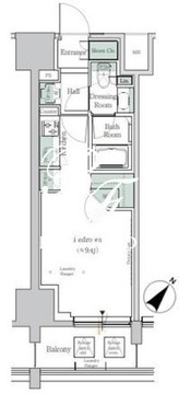 ワンルーフレジデンス田町 1008 間取り図