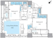 パークアクシス月島マチュアスタイル 501 間取り図