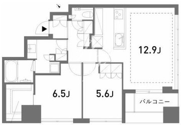 プレミストタワー白金高輪 1609 間取り図