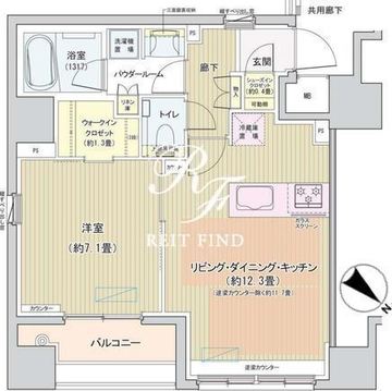 アネーロ銀座 1005 間取り図